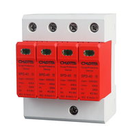 Protector Contra Sobretensiones LONG TAI SPD-40 T2 4P DC, Protección Contra Rayos 2.4kV, Nivel de Protección 20kA-40kA, 1000VDC, Carcasa Roja y Blanca, Solar Fotovoltaico