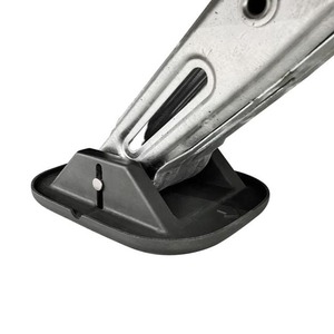 Pieds stabilisateurs d'angle robustes 4 pièces pour caravanes RV avec plaques de jambe à ressort Jack Foot Pad Acier inoxydable noir - Product Image 1