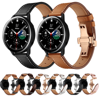 20mm 22mm sangle à dégagement rapide ceinture papillon fermoir Bracelet de luxe en cuir véritable bande pour Samsung Huawei Amazfit Garmin montre