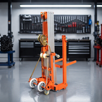 Plateforme de travail aérienne portable manuelle à manivelle en aluminium, hauteur de levage 2-8m, capacité de charge 200-300kg, pour usage domestique