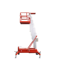 Plateforme élévatrice verticale en alliage d'aluminium CE ISO, élévateur monoplace, hauteur 24M, capacité 125-300KG, table 1.2x1.2M