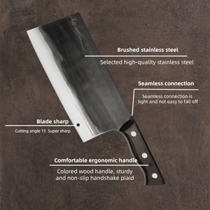 Wholesale Hand Forged Kitchen Cleaver, High‑Carbon Steel Chinese Chef Knife for Meat Vegetable Cutting, Large Stock Available - Product Image 5