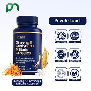 Suplementos Herbales para Hombres, Ginseng, Cordyceps Militaris, Cápsulas Veganas Bajas en Azúcar para Energía Diaria, Refuerzo del Sistema Inmunológico, OEM - Product Image 5