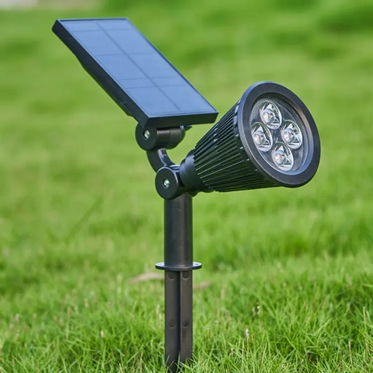 european adjustable ground landscape lawn waterproof ip65 outdoor garden led solar spike spot light