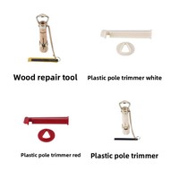 Kit de réparation de queue de billard en plastique avec grattoir à ferrules, outil de pressage, colle et pièces de rechange