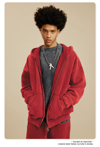 Sudaderas con Capucha de Alta Calidad para Hombre, Sudaderas Unisex con Botones, Venta al por Mayor, Personalizadas, 400g, Primavera, Logotipo Bordado en 3D - Product Image 4