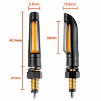Clignotant de moto et scooter, technologie COB, mini-indicateur lumineux, étanche IP65, homologué E8, 12V, fixation M8, ajustement universel