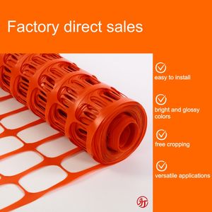 Clôture de sécurité en maille plastique HDPE <span class=keywords><strong>orange</strong></span>, longueur 50 m, écologique, imperméable, facile à assembler, clôture d'avertissement extérieure pour - Product Image 3