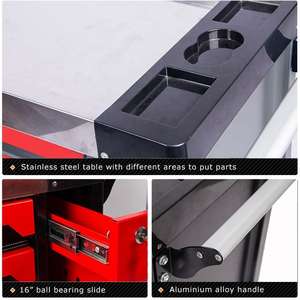 Profesyonel 7 Çekmeceli Kilitlenebilir Tekerlekli Saklama Dolabı, 4 Tekerlekli, OEM Özelleştirilebilir, 300 kg Taşıma Kapasitesi - Product Image 3