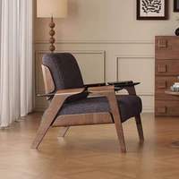 Fauteuil d'appoint en bois moderne nordique pour la détente, pour la maison, le bureau, l'appartement ou la villa, pour se détendre dans le salon