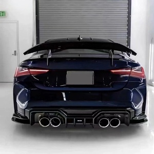 2021 + Hot Bán Ướt Sợi Carbon Xe Phía Sau Bumper Khuếch Tán Môi Cho <span class=keywords><strong>BMW</strong></span> M3 <span class=keywords><strong>M4</strong></span> G80 G82 Sợi Carbon Sửa Đổi Mô Hình Quảng cáo Phía Sau Môi - Product Image 4
