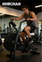Bicicleta de Aire Profesional Comercial Norchan con Resistencia al Viento para Entrenamiento HIIT y Hyrox, Equipo de Gimnasio Unisex, Capacidad de 149.7 kg