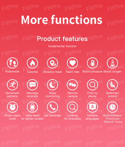 Reloj Inteligente Yuniq, Venta Directa de Fábrica, Resistente al Agua, 6 Colores, Monitor de Ritmo Cardíaco, Reloj Deportivo, Correa <span class=keywords><strong>M7</strong></span>, Carga Magnética - Product Image 6