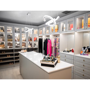 Armoire à vêtements haut de gamme blanche walk in storage modulaire walk in dressing system walk in closet - Product Image 6