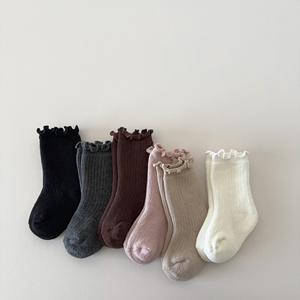 <span class=keywords><strong>Calcetines</strong></span> para Bebés y Niñas, <span class=keywords><strong>Calcetines</strong></span> Gruesos para Bebés, <span class=keywords><strong>Calcetines</strong></span> Holgados con Volantes, de Algodón de Rizo, Cálidos y Cómodos - Product Image 4