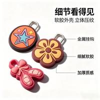 Grosir Gantungan Kunci PVC Zipper Lucu Aksesoris Tas Mewah Gantungan Kunci Custom Anime Kartun Akrilik Cincin Kunci