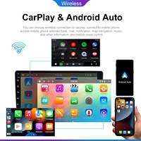 Podofo Autoradio Android 9" 4+64/6+128 2 Din Stéréo CarPlay & Android Auto BT WiFi Radio HiFi DSP Support Caméra 360 OEM Usine