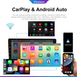 Podofo 9 "4 + 64/6 + 128 2 DIN <span class=keywords><strong>Android</strong></span> <span class=keywords><strong>Car</strong></span> đài phát thanh stereo Carplay & <span class=keywords><strong>Android</strong></span> Auto BT WIFI đài phát thanh Hifi DSP Hỗ trợ 360 máy ảnh OEM nhà máy - Product Image 3