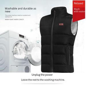 Chaqueta Bomber de calefacción de nueve zonas unisex Control de temperatura de tres niveles Impreso Poliéster Tela conductora térmica USB - Product Image 4