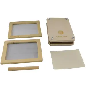 Wooden Paper Making Mould Frame with sponge Paper Making Screen