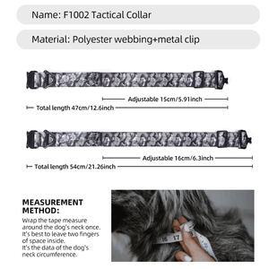 <span class=keywords><strong>Collar</strong></span> Táctico de Liberación Rápida para Perro, <span class=keywords><strong>Collar</strong></span> de Entrenamiento de Nailon Resistente, Hebilla de Metal con Asa y Parches, <span class=keywords><strong>Collar</strong></span> de Camuflaje de 3.8 CM para Perro - Product Image 5