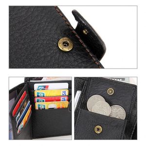 Portefeuille en cuir véritable pour homme, porte-cartes de visite, sac à monnaie, porte-monnaie à fermeture éclair, anti-vol RFID, pour homme, tendance 2024 - Product Image 5