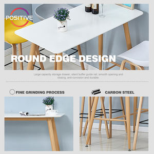 <span class=keywords><strong>Table</strong></span> de bar rectangulaire minimaliste contre le <span class=keywords><strong>mur</strong></span> <span class=keywords><strong>Table</strong></span> de bar haute pour petit appartement moderne - Product Image 3