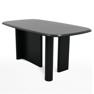 Table à manger noire robuste et moderne pour salle à manger - Product Image 6