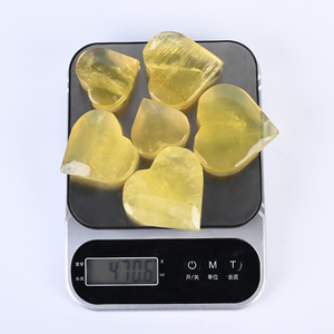 Vente en gros de pierres précieuses naturelles de guérison, cœurs en cristal de citrine de haute qualité, sculptures en cristal pour la décoration - Product Image 4