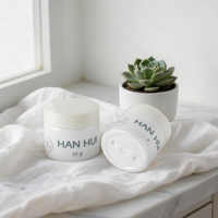 Échantillon Gratuit - Pot en Plastique Souple Brillant 20ml 30ml avec Col PET 37/410 et Bouchon à Vis Noir pour Emballage Cosmétique