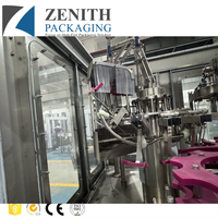 Machine de remplissage d'eau en bouteille plastique entièrement automatique Zenith pour eau minérale/pure, remplissage haute température