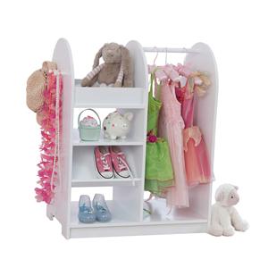 Stazione di Travestimento in Legno per Bambini, Organizzatore di Vestiti, Arredo con <span class=keywords><strong>Appendiabiti</strong></span> e Specchio - Product Image 2
