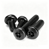 Vis à tête cylindrique à embase Torx en acier au carbone noir oxydé haute résistance, grade 8.8, pour couvercle de sécurité d'armoire de télécommunications