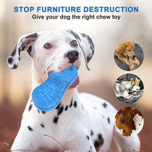 Jouet à mâcher neutre pour <span class=keywords><strong>chien</strong></span>, bleu, interactif, sonore, pour le nettoyage des dents, pantoufles pour animaux de compagnie - Product Image 4