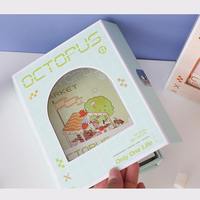 Carnet de notes à mot de passe en boîte, style dessin animé, pages colorées mignonnes, journal épais avec serrure, bloc-notes frais et simple, cadeaux personnels
