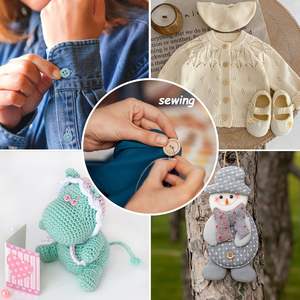 Bottoni Rotondi in Resina Tnstk con 2 e 4 Fori, Assortiti a Forma di Stella, Cuore, Quadrato, Diamante, Fungo per Cucito, Artigianato e Progetti Fai-da-Te Multiformi - Product Image 5