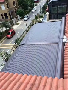 Volet roulant en alliage d'aluminium résistant au vent, auvent isolant thermiquement et protecteur contre le soleil, <span class=keywords><strong>rideau</strong></span> d'ombrage automatique extérieur - Product Image 3