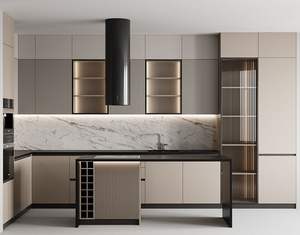 Comptoir de cuisine sur mesure en acier inoxydable 304, rénovation de cuisine, plan de travail épais, armoire en alliage d'aluminium - Product Image 6