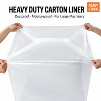Sac de protection en plastique transparent à soufflet, anti-poussière et anti-humidité, en PEHD robuste, à fond carré, pour carton, 40*30*55 cm, vente en gros sur mesure