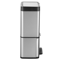 Poubelle automatique intelligente à capteur sanitaire rectangulaire de 40 L pour intérieur/chambre, couvercle en acier inoxydable, tri des déchets pour cuisine et rue