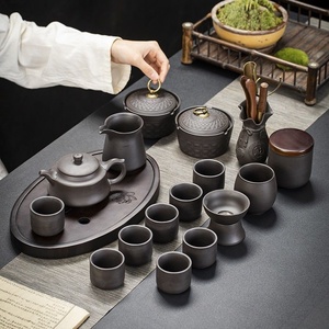 Juego de Té Kung <span class=keywords><strong>Fu</strong></span> de Arcilla Púrpura de Yixing, Tetera y Taza de Cerámica Hechas a Mano, Diseño Minimalista, Regalo de Cumpleaños, Juego Completo - Product Image 3