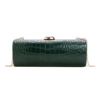 Tas Clutch Malam Mewah Kulit PU Vegan Wanita Pola Buaya Kasual Pesta Pernikahan Tali Rantai Bahu Tahan Air