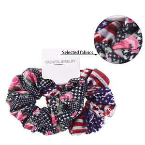 Past Zoete Meisjes Bullet Stof Hairring Super Zachte Hoge Stretch Chouchou Groothandel <span class=keywords><strong>Fancy</strong></span> Bulk Meisjes Chouchou - Product Image 4