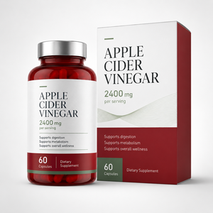 น้ำส้มสายชูหมักแอปเปิ้ล 2400 มก. เทียบเท่าสารสกัด ACV อัตราส่วน 10:1 แบบแคปซูล เพื่อสุขภาพทางเดินอาหารและเสริมพลังงาน สำหรับแบรนด์ส่วนตัว - Product Image 1