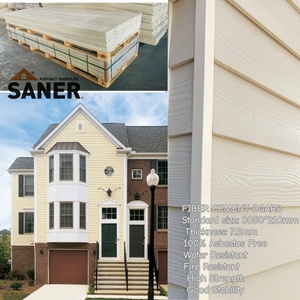 Panneau en fibrociment renforcé moderne sans amiante, revêtement imitation bois pour façade extérieure et intérieure, bardage en fibrociment - Product Image 3