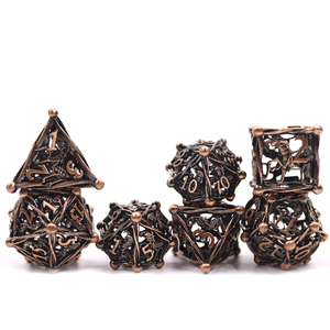 Ankheg-Juego de dados de Metal hueco, DND 7 D & D, para juego de mazmorras y Dragón, <span class=keywords><strong>color</strong></span> cobre antiguo - Product Image 5