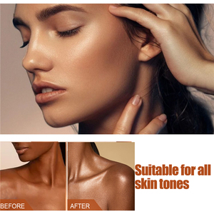 EELHOE 30ml gold brown body shimmer oil girasole vitamina <span class=keywords><strong>E</strong></span> <span class=keywords><strong>face</strong></span> brightening liquid cosmetic gloss shimmering body luminizer oil - Product Image 4