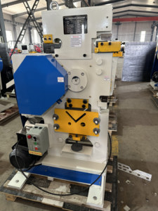 Nueva máquina de herrero hidráulica para punzonadora y plegadora de corte ciego Vertical de ángulo de acero, máquina perforadora y cizalla - Product Image 4