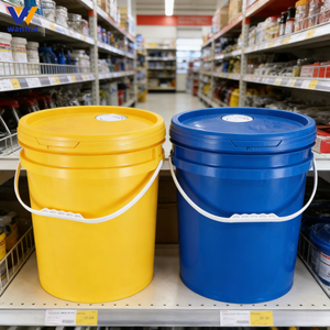 Seau en plastique de qualité supérieure, de 1 à 30 <span class=keywords><strong>L</strong></span>, de qualité <span class=keywords><strong>alimentaire</strong></span>, recyclable, multi-usages, avec poignée, pour la peinture, les travaux manuels et les projets artistiques - Product Image 3