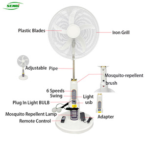 Thiết kế mới với điều khiển từ xa 16 inch ACDC có thể sạc lại năng lượng mặt trời đứng fan hâm mộ với xây dựng trong 16000mAh được xây dựng trong pin <span class=keywords><strong>lithium</strong></span> - Product Image 4